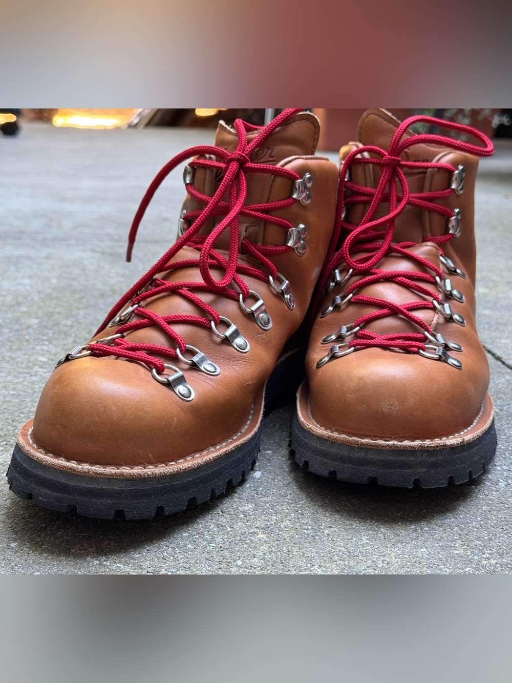 Danner Mountain Light Tan Leather Hiking Boots